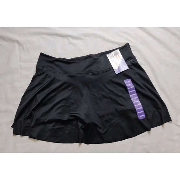 Member's Mark Tennis Skort Women's 2XL Black Pleated Skirt Shorts & Pockets XXL - Picture 1 of 9